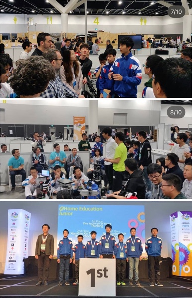 Elderly home robot demonstrations and team event photos